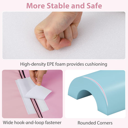 8 Pieces Baby Foam Blocks Soft Play Set with PU Leather, Kids Climber for 1+ Years