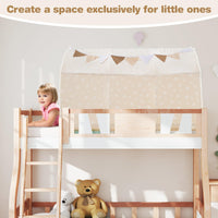 INFANS Kids Bed Tent with Glow in The Dark, Portable Children Playhouse Privacy Space Twin with Mat