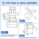 Kids Recliner Sofa Couch with Adjustable Backrest Footrest and High Density Sponge