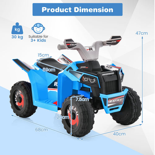 Kids Ride On Car, 6V Battery Powered Motorized Toy Car with Direction Control