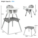 5-in-1 Multifunctional Convertible Baby Highchair with Harness & Removable Tray