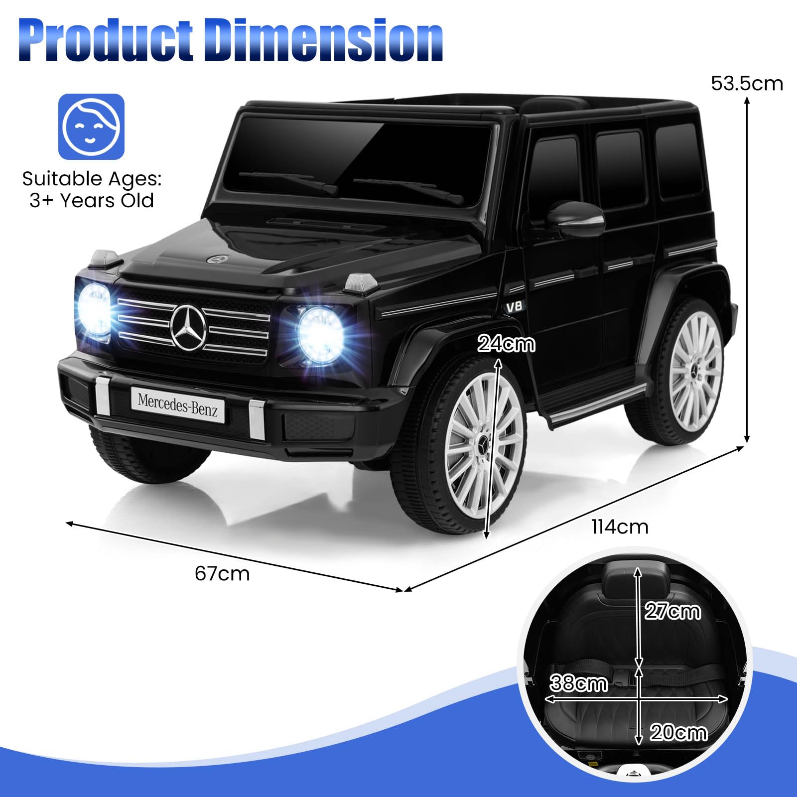 Licensed Mercedes-Benz G500 Kids Ride-on Car
