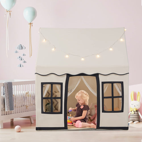 INFANS Kids Play Tent with Washable Mat Star Light Windows