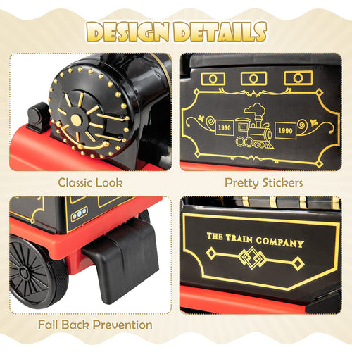 Kids Ride On Train with Track 6V Electric Toy with Lights and Sounds
