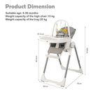 Baby High Chair Foldable Highchair w/Toy Bar Baby High Chair Foldable Highchair w/Toy