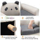 Kids Sofa Wooden Armrest Chair Couch with Thick Cushion Beech Legs