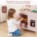 INFANS Play Kitchen for Kids, Wooden Pretend Playset