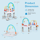 INFANS 5 in 1 Toddler Bouncing Activity Saucer Playtime Mat Activity Table with 360°Rotating Seat
