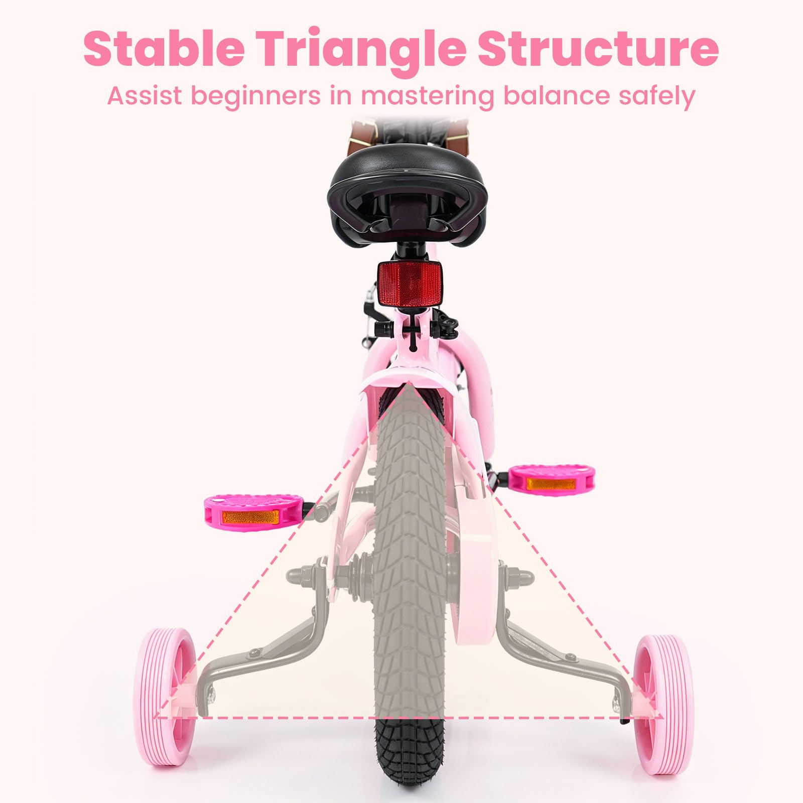 Kids Bike, 14 16 18 Inch Sweet Heart Theme Girls Bicycle