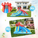 Inflatable Water Slide, 7 in 1 Giant Water Park Double Long Slide w/Splash Pool, Tunnel Adventure
