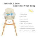 3-in-1 Wooden High Chair/Booster/Chair with Removable Tray