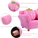 Children Couch Armrest Chair Double Seats with Strawberry Pillows