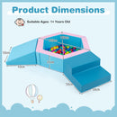 3-Piece Baby Foam Climbing Blocks with Ball Pit and 100 Colorful Ocean Balls