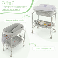 INFANS 2 in 1 Baby Changing Table with Bath Tub Unit