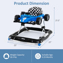 INFANS 4 in 1 Baby Walker, Foldable Toddler Activity Center with Adjustable Height
