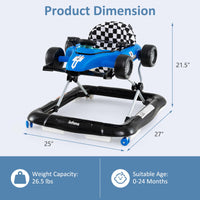 INFANS 4 in 1 Baby Walker, Foldable Toddler Activity Center with Adjustable Height