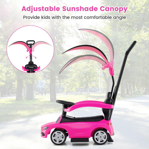 Licensed Mercedes Benz Push Car for Toddlers by INFANS 3 in 1 Sliding Walking Car with Push Handle