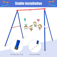 INFANS 2 Seat Swing Stand, 550 lbs Heavy Duty Metal Swing Frame