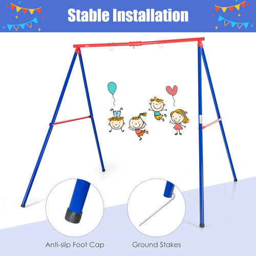 INFANS 2 Seat Swing Stand, 550 lbs Heavy Duty Metal Swing Frame