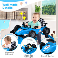 4-in-1 Foldable Activity Car Walker with Adjustable Height and Speed