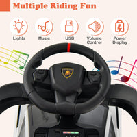 Licensed Lamborghini SIAN Ride on Push Car, 3 in 1 Baby Sliding