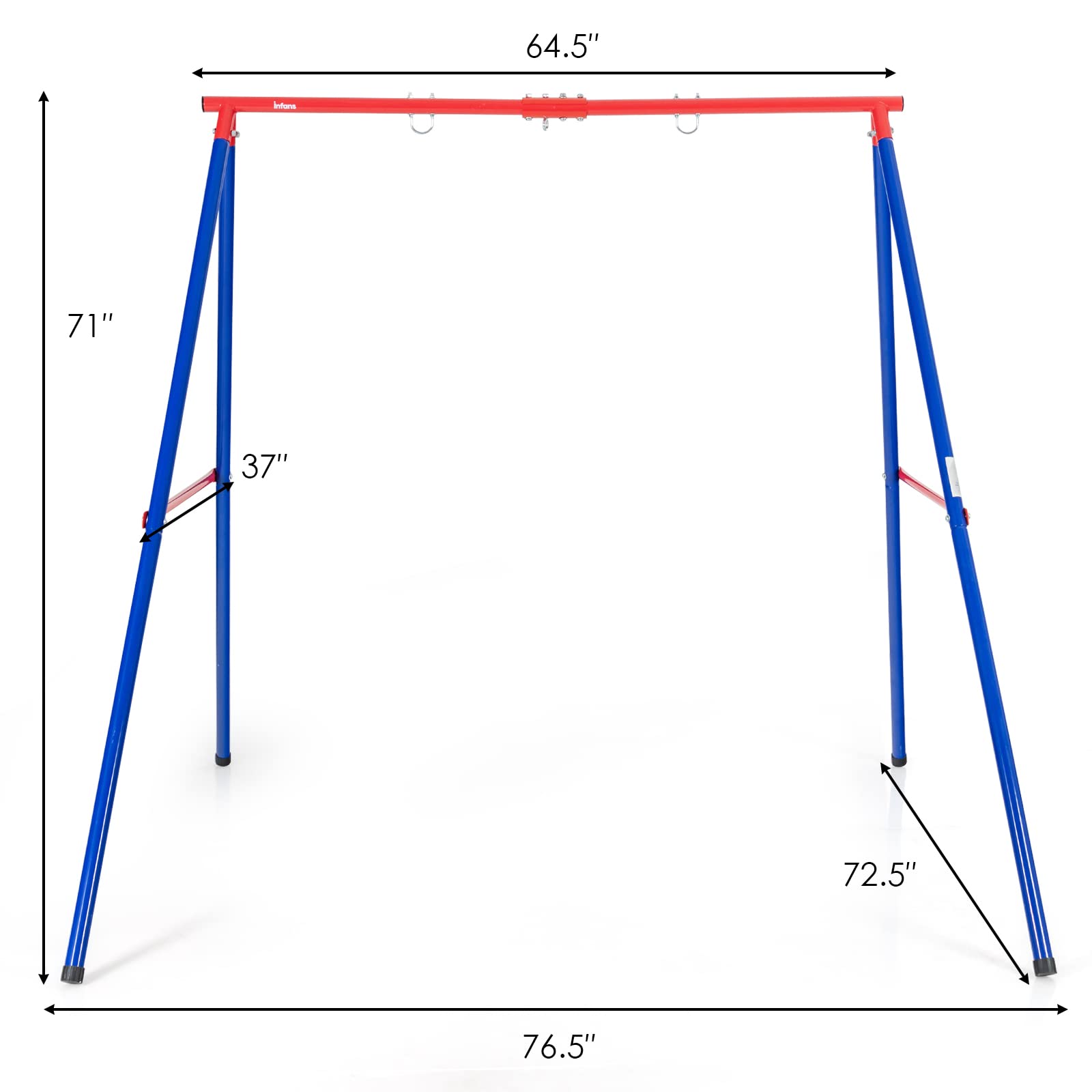INFANS 2 Seat Swing Stand, 550 lbs Heavy Duty Metal Swing Frame