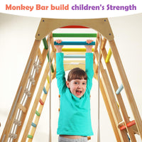 Indoor Jungle Gym, 8 in 1 Kids Montessori Indoor Playground Climbing Playset for Toddlers