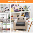 Kids Sofa Wooden Armrest Chair Couch with Thick Cushion Beech Legs