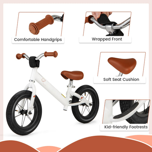 Kids Balance Bike No Pedal Training Bicycle Adjustable Seat 3+ Years