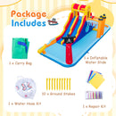 Inflatable Water Slide, 6-in-1 Water Park w/Dual Slides, Climbing Wall, Water Cannon