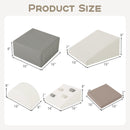 Climbing Toys for Toddlers, 6 Pieces Baby Foam Blocks Soft Play Set with PU Leather