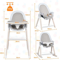 INFANS 3 in 1 Wooden Baby Highchair