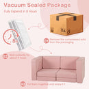 INFANS Modular Kids Play Couch 8 PCS Toddler Creative Sectional Building Sofa for Playroom