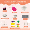 INFANS Corner Kids Kitchen Playset with Real Running Water Circulation Realistic Light Sound Stove Storage Cabinet