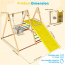 Climbing Toys for Toddlers, 4 in 1 Folding Wooden Kids Montessori Triangle Set