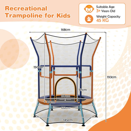 Trampoline for Kids Birthday, 48" Mini Trampoline with Safety Enclosure Net