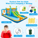 Inflatable Water Slide, Kids Jumping Castle Bounce House w/Dual Slides, Boxing Sandbag, Splash Pool