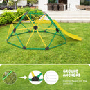 Climbing Dome with Slide, Kids Outdoor Jungle Gym Geometric Dome Climber
