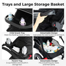 INFANS Jogging Stroller, Foldable Jogger with Air-Filled Tires Shock Absorbing Suspension
