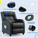Kids Recliner Sofa Couch with Adjustable Backrest Footrest and High Density Sponge