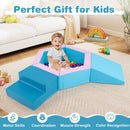 3-Piece Baby Foam Climbing Blocks with Ball Pit and 100 Colorful Ocean Balls