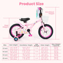 Kids Bike, 14 16 18 Inch Sweet Heart Theme Girls Bicycle