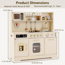 Play Kitchen for Kids with Realistic Lights and Sounds