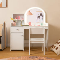 INFANS Kids Vanity Pretend Play Vanity Set for Toddler Girls
