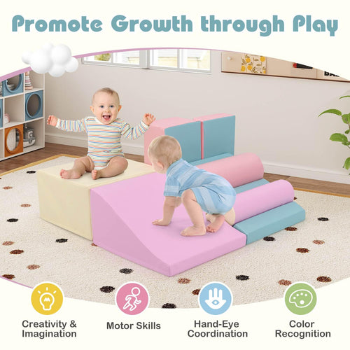 7 Pieces Foam Building Blocks Set for Kids Creative Learning Toy Set