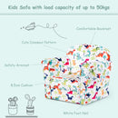 Velvet Kids Sofa with lovely Pattern for Baby Room