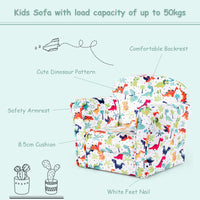 Velvet Kids Sofa with lovely Pattern for Baby Room