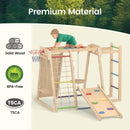 Indoor Jungle Gym, 9 in 1 Wooden Montessori Baby Climbing Toys