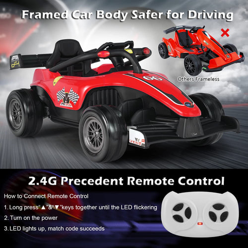 Kids Ride On Car 12V Electric Racing Truck w/Remote Control Spring Suspension