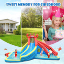 Inflatable Water Slide, 7 in 1 Giant Water Park Double Long Slide w/Splash Pool, Tunnel Adventure